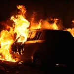 Ολοσχερής καταστροφή ενοικιαζόμενου αυτοκινήτου από φωτιά στον ΒΟΑΚ