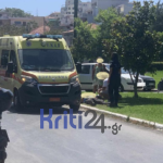 Χανιά: Τραυματίστηκε δικυκλιστής στην Πλατεία Δικαστηρίων (φώτο)