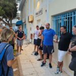 Επίσκεψη του Μάκη Γιατρά στο κολυμβητήριο Χανίων