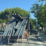 Χανιά: Έφτασαν τα πρώτα τμήματα της μεταλλικής στέγης της Δημοτικής Αγοράς