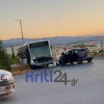Χανιά: Σύγκρουση λεωφορείου με ΙΧ στη Χαλέπα