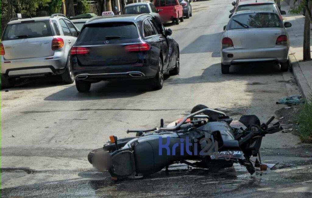 Χανιά: Στην Εντατική ο μοτοσικλετιστής μετά το τροχαίο με το ταξί