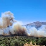 Φωτιά στο Ρέθυμνο: Βελτιωμένη εικόνα με διάσπαρτες εστίες