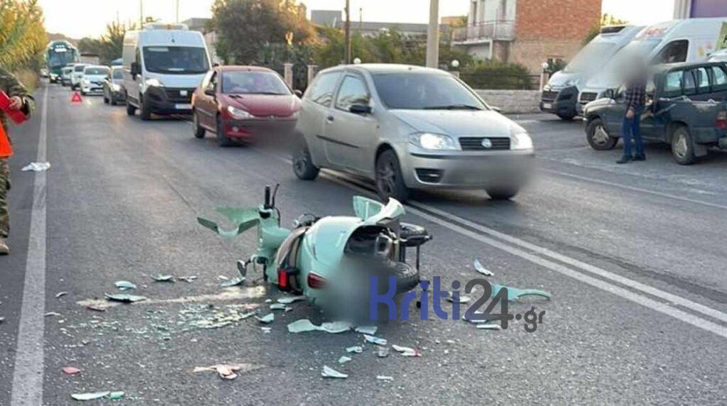 Χανιά: Τροχαίο ατύχημα στην Αγυιά | Τραυματίστηκε μοτοσικλετιστής (φωτο)