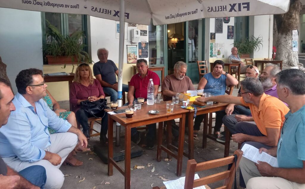 Συνάντηση κλιμακίου του ΚΚΕ με την Πρωτοβουλία Φορέων του Αποκόρωνα ενάντια στους πυλώνες και τις ανεμογεννήτριες