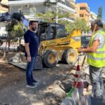 Προχωρούν οι εργασίες κατασκευής πεζοδρομίων στην πόλη του Ηρακλείου