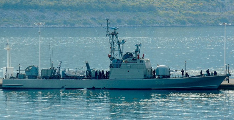 Η πυραυλάκατος του Πολεμικού Ναυτικού ΤΠΚ Μαριδάκης στο λιμάνι Αγίου Νικολάου