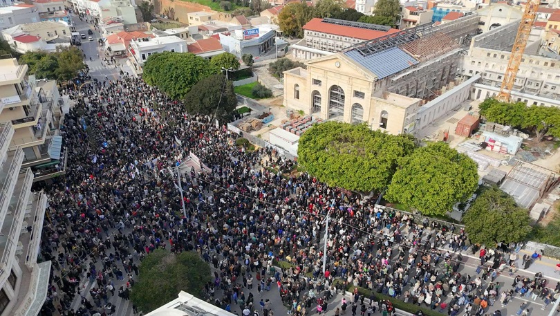 Χανιά: Συγκέντρωση για τα Τέμπη | φωτο
