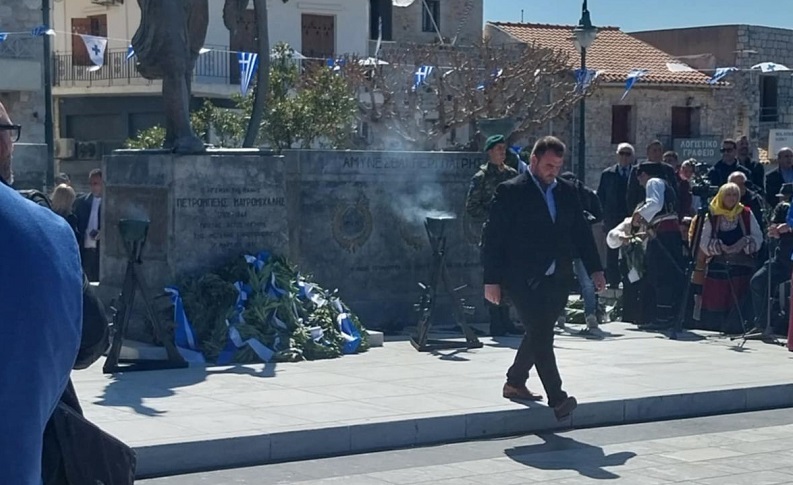 Στις εκδηλώσεις εορτασμού της Επανάστασης του 1821 στην Αρεόπολη της Μάνης ο δήμος Σφακίων