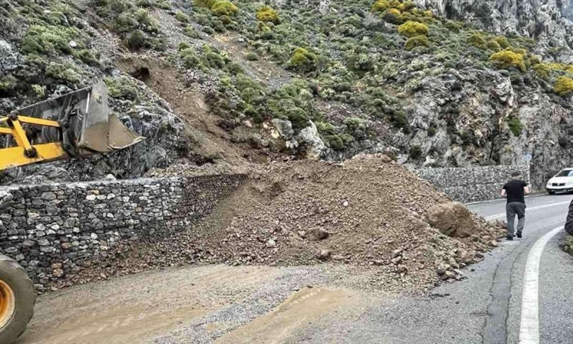 Κρήτη: Κατολίσθηση στο Κουρταλιώτικο Φαράγγι εξαιτίας της ισχυρής βροχόπτωσης