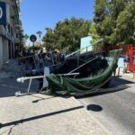 Κρήτη: Σκαλωσιά έπεσε πάνω σε διερχόμενο όχημα | φωτο