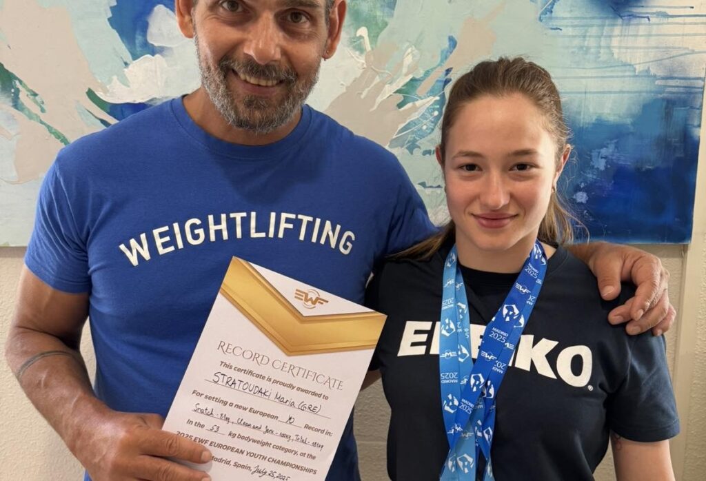 Θρίαμβος για τη Μαρία Στρατουδάκη στο Ευρωπαϊκό Άρσης Βαρών – Με 12 ρεκόρ και 3 χρυσά επιστρέφει στα Χανιά