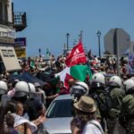 Λασίθι: Ενταση και χημικά κατά την άφιξη του κρουαζιερόπλοιου με τους Ισραηλινούς τουρίστες
