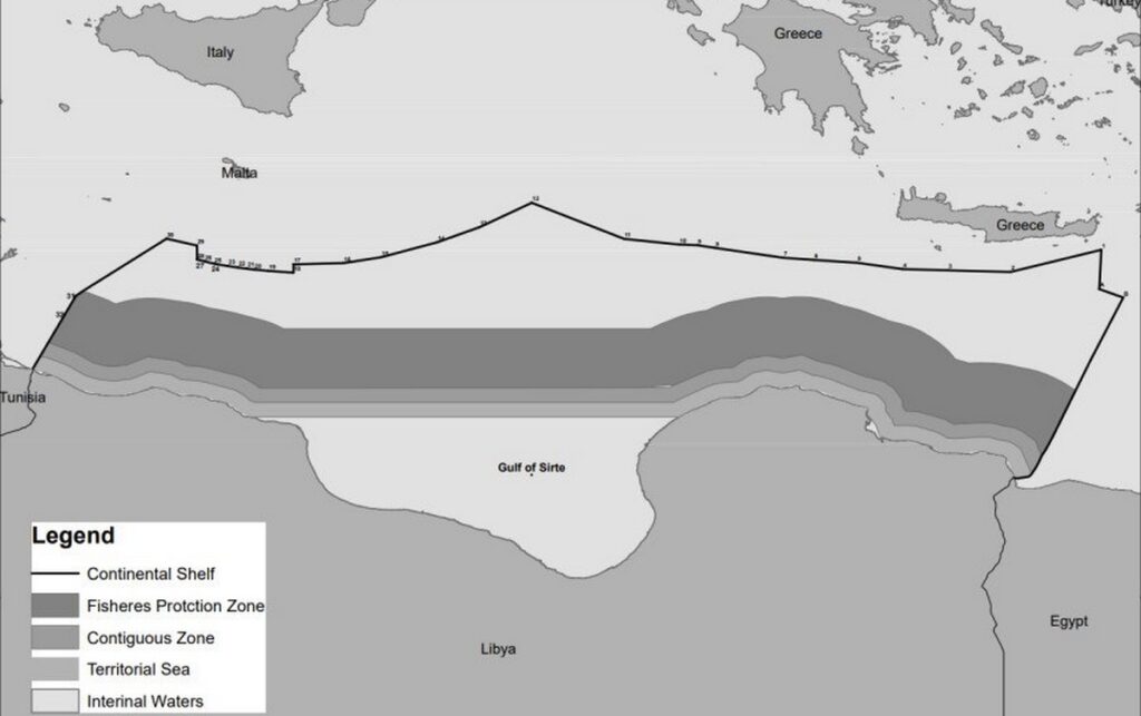 Λιβύη: Κατέθεσε χάρτη με εξωτερικά όρια υφαλοκρηπίδας έως την Κρήτη