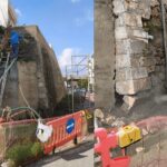 Προσωρινή αποκατάσταση τοιχίου στην οδό Χατζημιχάλη Γιάνναρη στο Ρέθυμνο