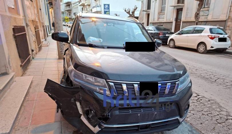Χανιά: Τροχαίο ατύχημα στην οδό Ελευθερίου Βενιζέλου | φωτο