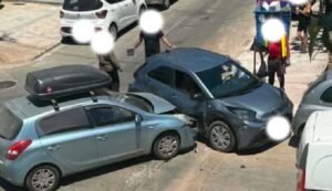 Χανιά: Τροχαίο ατύχημα στην οδό Μυλωνογιάννη (φώτο)