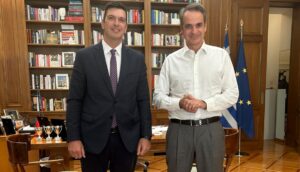 Συνάντηση του Αλέξανδρου Μαρκογιαννάκη με τον Πρωθυπουργό  στο Μέγαρο Μαξίμου