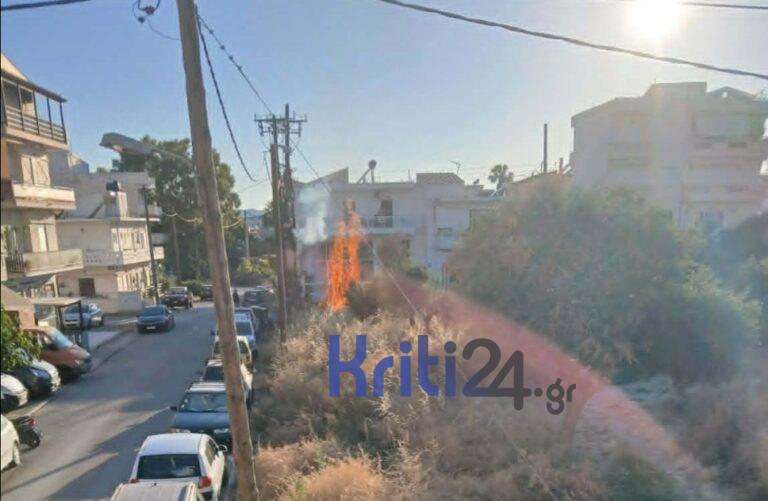 Χανιά: Πυρκαγιά σε χωράφι στις Μουρνιές | φωτο