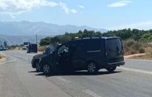 Τροχαίο στον δρόμο του αεροδρομίου Χανίων