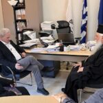 Επίσκεψη του Σεβασμιώτατου Αρχιεπισκόπου Σινά Συμεών στον Δήμαρχο Ηρακλείου Αλέξη Καλοκαιρινό