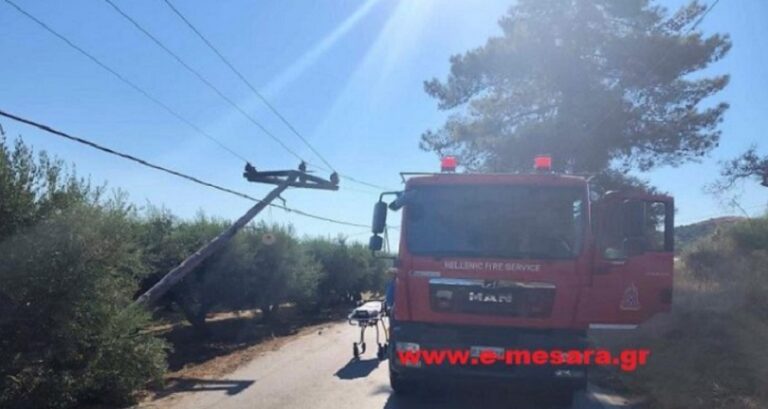 Κρήτη: Αυτοκίνητο έπεσε σε στύλο της ΔΕΗ  | Εγκλωβίστηκε ο οδηγός
