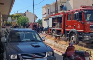 Χανιά: Έσβησε η φωτιά σε αποθήκη στον Κουμπέ | φωτο