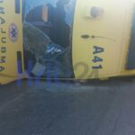 Χανιά: Η στιγμή της σύγκρουσης ΙΧ με  ασθενοφόρο του ΕΚΑΒ στις Μουρνιές(video)
