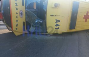 Χανιά: Σοβαρό τροχαίο με ασθενοφόρο του ΕΚΑΒ στη λεωφόρο Μουρνιών | φωτο