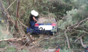 Τροχαίο στις Βρύσες Αποκορώνου – Επιχείρηση απεγκλωβισμού δύο ατόμων