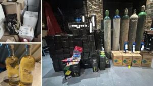 Κρήτη: Σύλληψη 53χρονου με «ποτά-μαϊμού» και χιλιάδες μπαλόνια με «αέριο γέλιου» | φωτο και video
