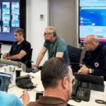 O Κυρ. Μητσοτάκης στο Συντονιστικό Κέντρο Επιχείρησης και Διαχείρισης Κρίσεων της ΠΠ