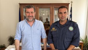 Συνάντηση Αντιπεριφερειάρχη Λασιθίου με το νέο Διοικητή του Λιμεναρχείου Σητείας