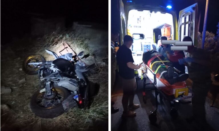 Τροχαίο με τραυματισμό στο Αμυγδαλοκεφάλι Χανίων | φωτο