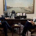 Εθιμοτυπική συνάντηση του Δημάρχου Χανίων, Παναγιώτη Σημανδηράκη, με τον Πρέσβη της Ισπανίας, Jorge Domecq