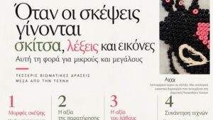 «Όταν οι σκέψεις γίνονται σκίτσα, λέξεις και εικόνες» – Τέσσερις βιωματικές δράσεις μέσα από την τέχνη στη Δημοτική Πινακοθήκη Χανίων